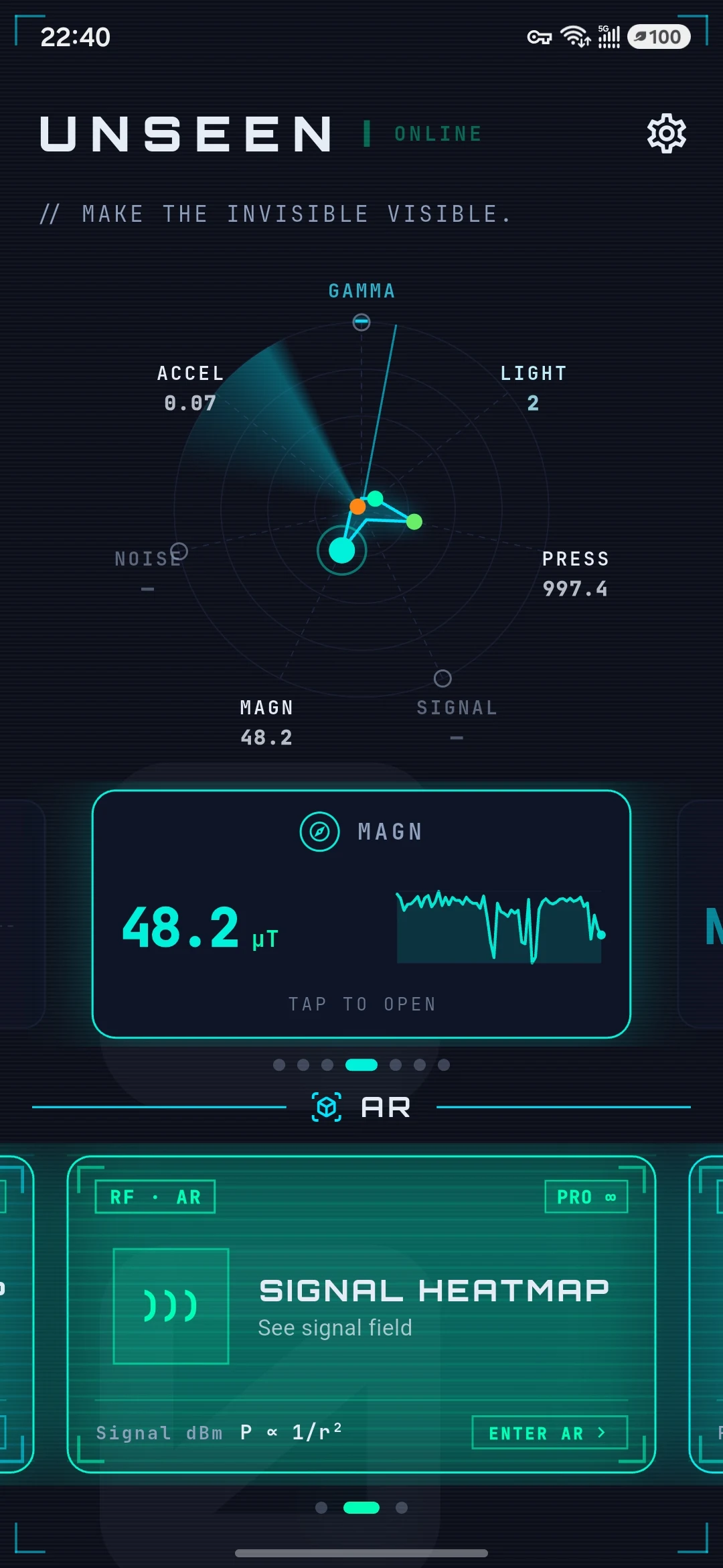 Unseen: EMF & Sensor Detector screenshot